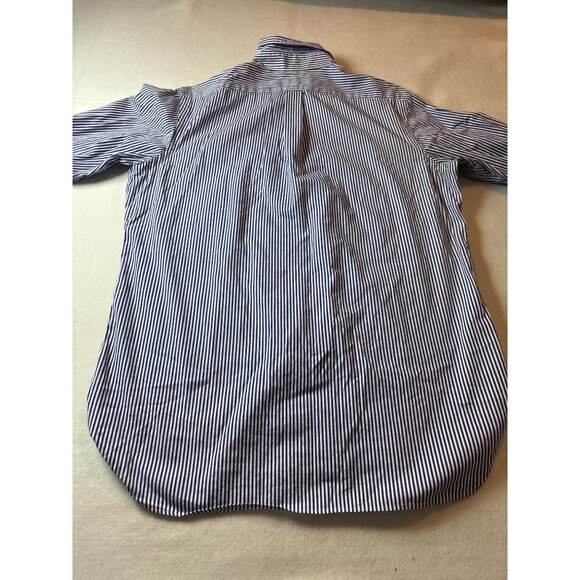 Ralph Lauren Mens Blue & White Striped Cotton Button-Down Shirt Size 15.5 - Picture 10 of 12